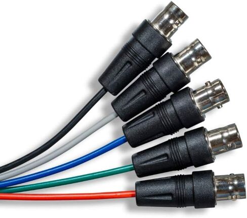 ZC7QEXMF-01 كابل شاشة VGA إلى 5 صغير متحد المحور، HD15 M/BNC F X 5، 1 بوصة، 28AWG، OD:9.0 مم in Kuwait