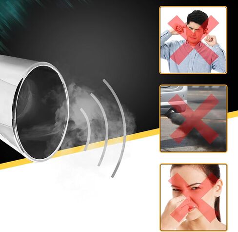 طرف عادم فضي مدخل 4 بوصة، مدخل 4 بوصة، مخرج 6 بوصة، الطول الإجمالي 18 بوصة ديزل مصقول عالمي من الفولاذ المقاوم للصدأ حافة ملفوفة أطراف ذيل العادم مثبتة بمسمار in Kuwait