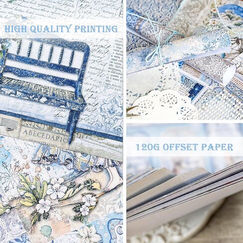 Vintage Pattern Paper Scrapbooking Paper Decorative Paper Decoupage Paper with Pearl Sticker Paper String Round Doily Paper for Card Making Crafts Collage Gift Wrapping (Spring) in Kuwait