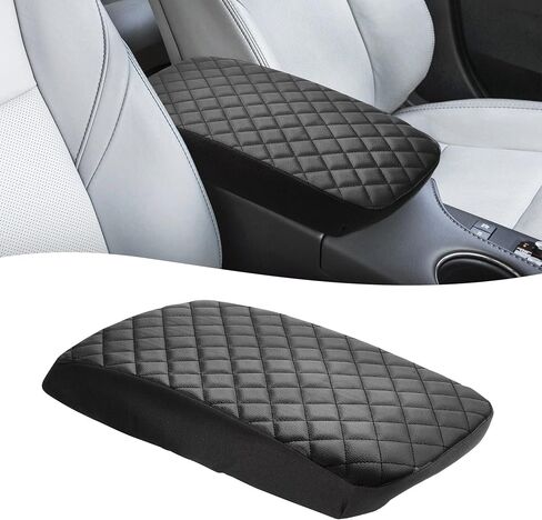 غطاء وحدة التحكم المركزية للسيارة Toyota Avalon 2013 2014 2015 2016 2017 2018، زخرفة جلدية من الفينيل، غطاء وسادة وسادة مسند الذراع، مضاد للخدش، أسود in Saudi Arabia