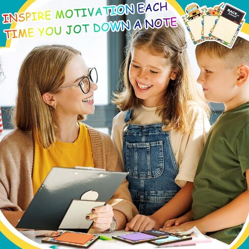 20 Pcs Back to School Gifts 10 Wooden Sticky Notes Holder with 10 Sticky Notes Appreciation Gift Bulk Desk Sticky Note Pad Holder Sticky Note Dispensers for Kid Teacher Classroom in Saudi Arabia