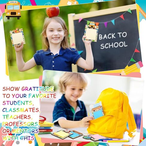 20 Pcs Back to School Gifts 10 Wooden Sticky Notes Holder with 10 Sticky Notes Appreciation Gift Bulk Desk Sticky Note Pad Holder Sticky Note Dispensers for Kid Teacher Classroom in Saudi Arabia