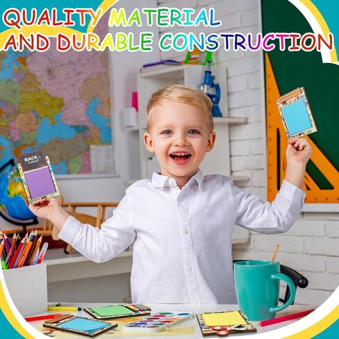 20 Pcs Back to School Gifts 10 Wooden Sticky Notes Holder with 10 Sticky Notes Appreciation Gift Bulk Desk Sticky Note Pad Holder Sticky Note Dispensers for Kid Teacher Classroom in Saudi Arabia