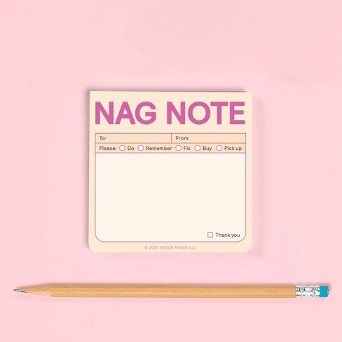 1-Count Knock Knock Nag Note to Do Sticky Note Pad, 3 x 3-inches, 100 Sheets (Pastel Edition) in Saudi Arabia