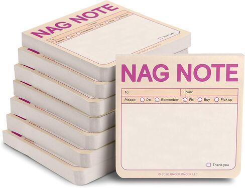 1-Count Knock Knock Nag Note to Do Sticky Note Pad, 3 x 3-inches, 100 Sheets (Pastel Edition) in Saudi Arabia