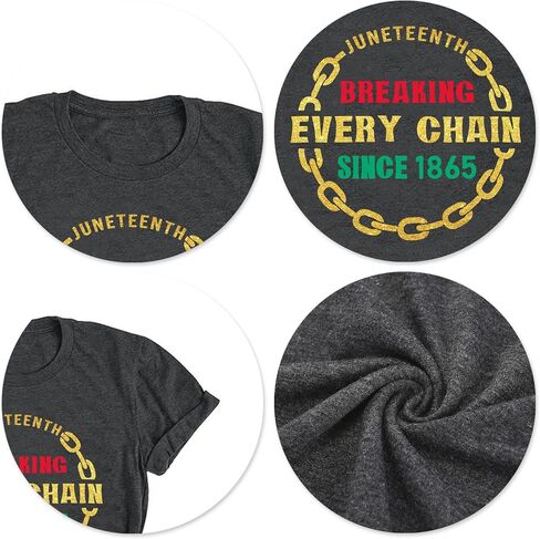 Juneteenth Shirts Women Juneteenth Breaking Every Chain T-Shirt Black History Tee African American Freendom Tops in Saudi Arabia