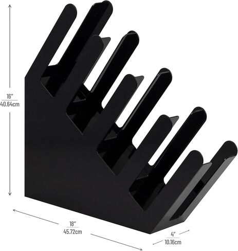 موزع غطاء مايند ريدر 4ACUPHOLD-BLK، بار قهوة على سطح الطاولة، كوب مشروبات، مطبخ، غرفة استراحة، 4 بوصة طول × 18 بوصة عرض × 16 بوصة ارتفاع، أكريليك أسود in Saudi Arabia