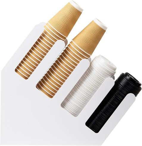 موزع غطاء مايند ريدر 4ACUPHOLD-BLK، بار قهوة على سطح الطاولة، كوب مشروبات، مطبخ، غرفة استراحة، 4 بوصة طول × 18 بوصة عرض × 16 بوصة ارتفاع، أكريليك أسود in Saudi Arabia