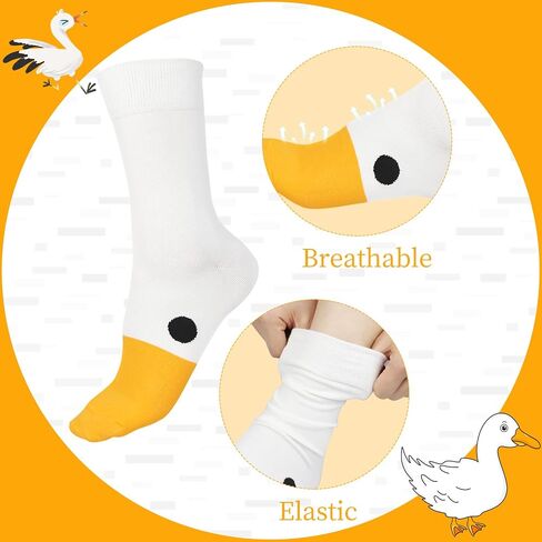 2 Pairs Unisex Goose Socks, Funny Goose Head Socks, Funny Novelty Goose Sock Puppets Casual Cotton Socks for Men Women Boys Girls Costume Party in Saudi Arabia