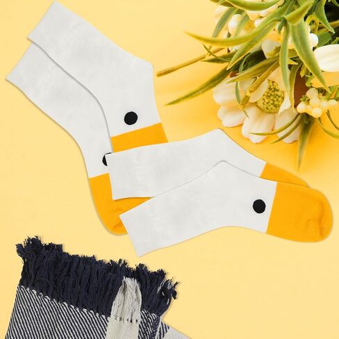 2 Pairs Unisex Goose Socks, Funny Goose Head Socks, Funny Novelty Goose Sock Puppets Casual Cotton Socks for Men Women Boys Girls Costume Party in Saudi Arabia