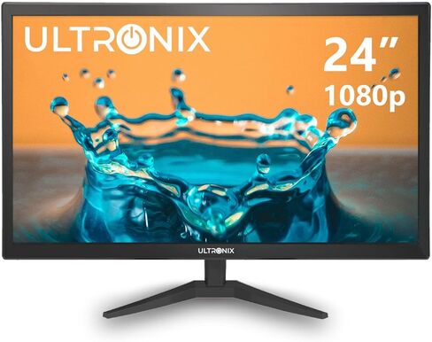 شاشة للمنزل أو المكتب، 24 بوصة، معدل تحديث 75 هرتز، دقة 1080 بكسل، حامل VESA، حامل قابل للإمالة، شاشة ساطعة، أسود، U24AFHD in Kuwait