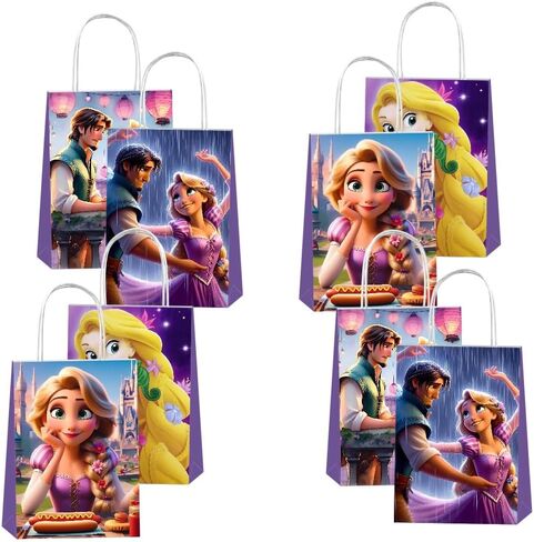 pocacy 12pcs Rapunzel Party Favor Gift Bags with Handles, Tangled Birthday Party Supplies for Girls Party Decorations in Saudi Arabia