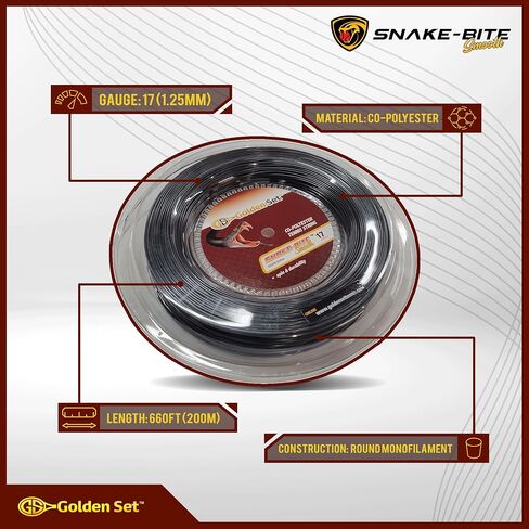 Snake Bite Smooth Polyester Tennis String in Saudi Arabia