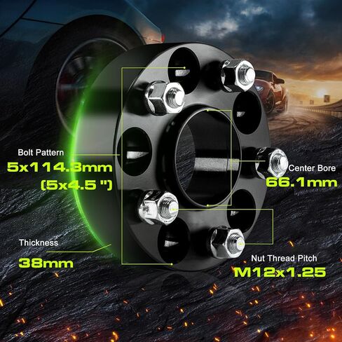 Customadeonly 5x114.3 Wheel Spacers for 370Z 350Z 240SX 300ZX GTR Murano Maxima Sentra (2pcs 1.25" Thick) Wheel Spacer for Q60 G37 G35 Hubcentric 5x4.5 66.1mm Bore M12x1.25 Lugs 32mm Wide in Saudi Arabia