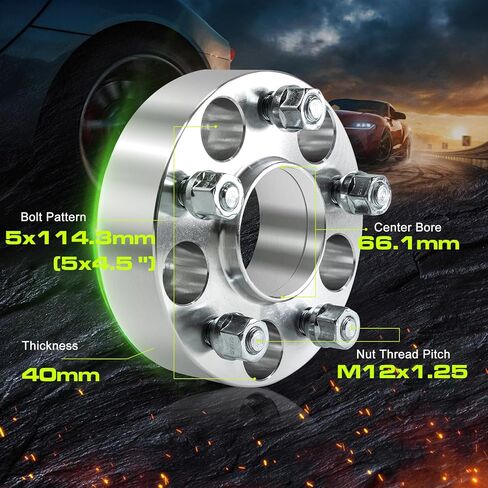 Customadeonly 5x114.3 Wheel Spacers for 370Z 350Z 240SX 300ZX GTR Murano Maxima Sentra (2pcs 1.25" Thick) Wheel Spacer for Q60 G37 G35 Hubcentric 5x4.5 66.1mm Bore M12x1.25 Lugs 32mm Wide in Saudi Arabia