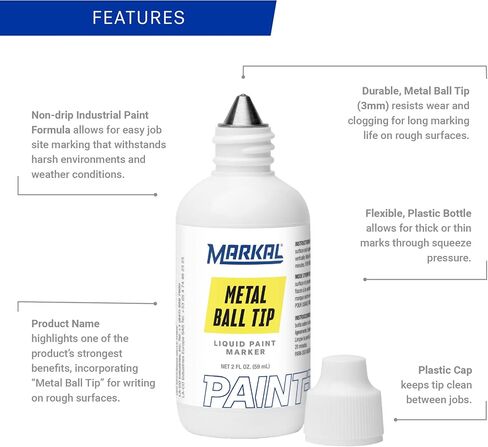 Markal Ball Paint Marker with 1/8" Tip, Blue (Pack of 12) in Saudi Arabia