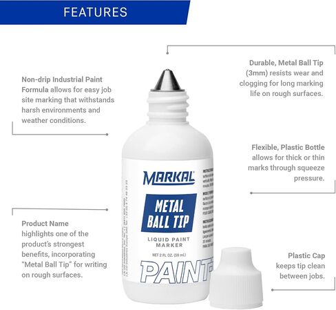 Markal Ball Paint Marker with 1/8" Tip, Blue (Pack of 12) in Saudi Arabia