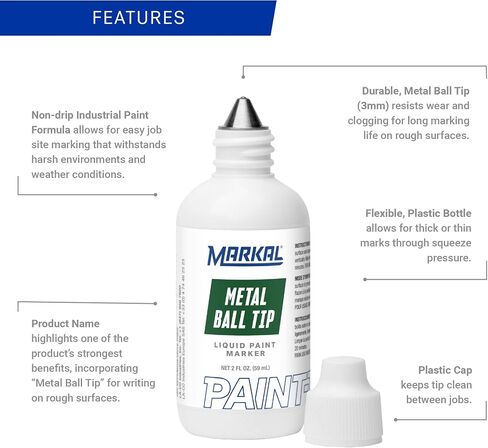 Markal Ball Paint Marker with 1/8" Tip, Blue (Pack of 12) in Saudi Arabia