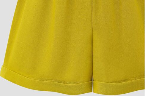 XinYangNi Casual Women's Elastic Waist Drawstring Loose Wide Leg Beach Shorts in Saudi Arabia