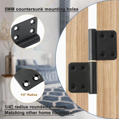 6 Pcs 4 Inch Lift Off Hinges Flag Hinges Black Door Hinge Lift-Off Hinge Removable Hinges in Saudi Arabia