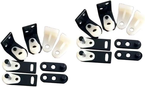 QCAA Cafe Door Gravity Pivot Hinge Set, Double Action, Matte Black, 1 Set (1Set for 2 Cafe Doors), Made in Taiwan in Saudi Arabia