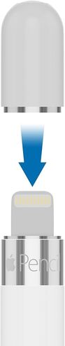 TechMatte 2 Pack Magnetic Replacement Caps Compatible with Apple Pencil 1st Generation-Cap Tether Included in Saudi Arabia