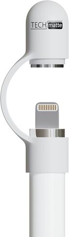 TechMatte 2 Pack Magnetic Replacement Caps Compatible with Apple Pencil 1st Generation-Cap Tether Included in Saudi Arabia