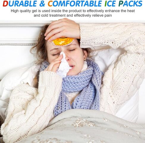 12 Pcs Smile Boo Boo Ice Packs, Reusable Small Round Ice Pack Hot and Cold Compress for Injuries, Pain Relief, Fever, Headaches, Wisdom Teeth, First Aid and Neck, Arms, Legs Injuries in Saudi Arabia
