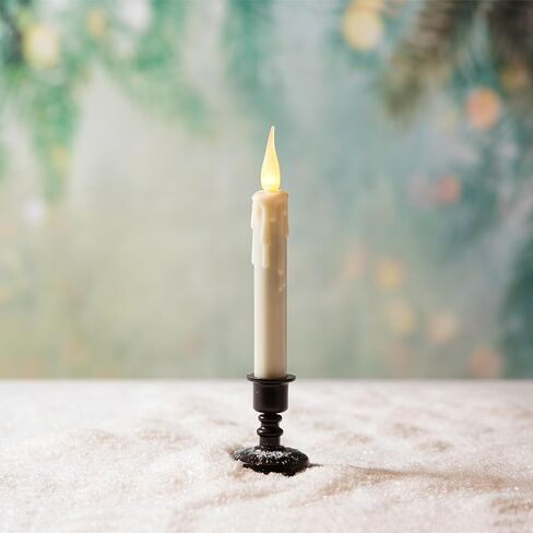 مجموعة من 10 حوامل شموع بلاستيكية برونزية للاستخدام مع الشموع المستدقة عديمة اللهب من Enchanted Spaces in Kuwait