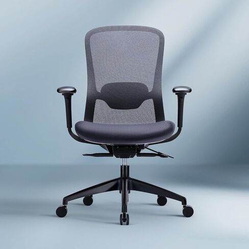 Mesh Office Chair, Ergonomic Chair with Adjustable Lumbar Support, Executive Computer Chair with 4D Armrests, Tilt Lock and Slide Seat, Home Office Desk Chair for Men Women-InkGrey, 300lbs in Saudi Arabia