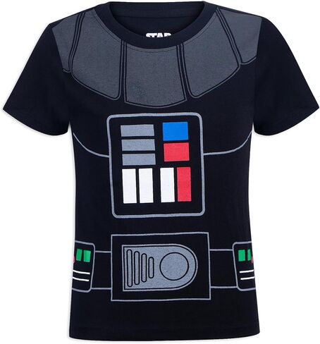 STAR WARS Darth Vander, Stormtrooper, Grogu Boys T-Shirt and Short Set for Toddler and Little Kids – Beige/Black/White in Saudi Arabia