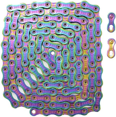 YBN 12 سلسلة سرعة SLA1210-TIC 126 رابط مع قفل الطاقة لشيمانو SRAM Campagnolo، قوس قزح، ST2207 in Kuwait