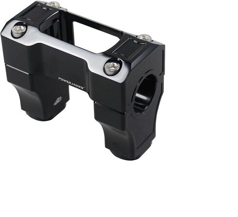 POWERJAMES Black 1.25" 1 1/4 inch Handlebar Risers with Instrument Gauge Cutout for Harley Davidson Breakout FXBRS, Street Bob 55900103 in Saudi Arabia