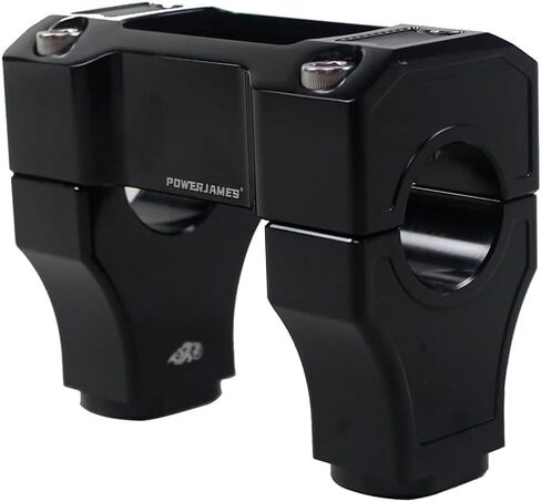 POWERJAMES Black 1.25" 1 1/4 inch Handlebar Risers with Instrument Gauge Cutout for Harley Davidson Breakout FXBRS, Street Bob 55900103 in Saudi Arabia