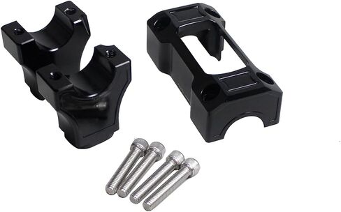 POWERJAMES Black 1.25" 1 1/4 inch Handlebar Risers with Instrument Gauge Cutout for Harley Davidson Breakout FXBRS, Street Bob 55900103 in Saudi Arabia