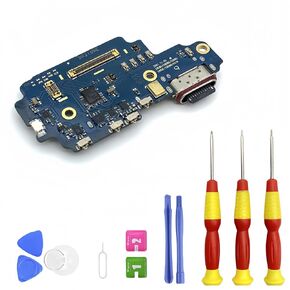 Galaxy S22 Ultra 5G USB Charging Port Flex Cable Replacement for Samsung Galaxy S22 Ultra Type C Charger Dock Board Flex Cable Connector Repair Part with Tools SM-S908U S908U1