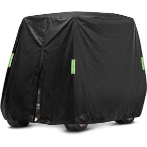 Golf Cart Cover 2/4 Passenger, Universal Fits for Most Brand, Outdoor Waterproof UV Resistant Golf Cart Covers for EZGO, Club Car, Yamaha, Sunproof Dustproof