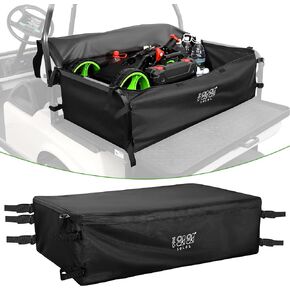 10L0L 4-Passenger Golf Cart Storage Bag,Cargo Bag with Zipper,800D Waterproof,Strong Buckle,Expand Storage Space for Yamaha,Club Car, EZGO Back Seat