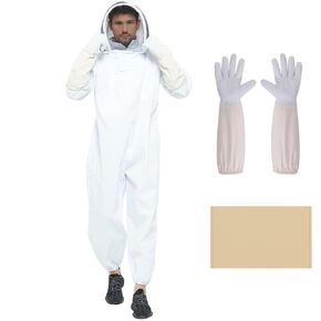 Bee Suits for Men Sting Proof,Bee Keeper Suit for Men/Women,Professional Beekeeping Suit Beekeeper Suit with Glove &Ventilated Hood(3XL)