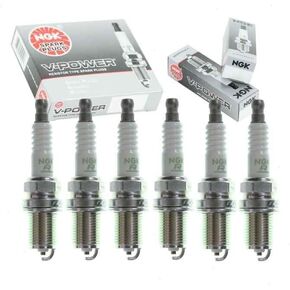 6 pc NGK V-Power Spark Plugs compatible with Nissan Xterra 3.3L V6 2000-2004