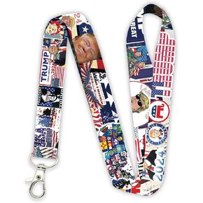 Donald Trump Indictment 2024 Election America First USA MAGA Gifts For Men Lanyard