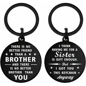 Brother Gifts from Sister Funny - Gifts for Brother from Sister - Brother Keychain from Sister - Big Brother Birthday Gifts, Father's Day Gifts from Sister