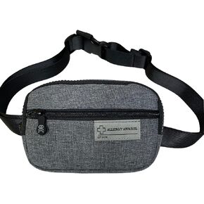 Auvi Q Carrying Case Insulated Medication Travel Bag, Holds 2 (two) AuviQ epinephrine Injectors, Allergy Medicine, Asthma Inhaler Case, Nasal Spray, Antihistamines, Kids-Adults, Grey