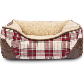Harry Barker Red & Cream Plaid Bed Small