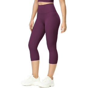 icyzone Women's Athletic Yoga Capri Legging with High Waist, Tummy Contorl Pants for Workout Running