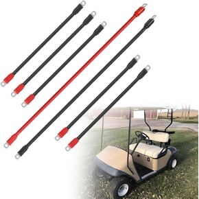 Golf Cart Battery Cables Wiring Kit（7pcs Wires/Set），Golf Cart wires compatible with EZGO TXT 1994-UP 36V/48V, 4 Gauge Pure Copper AC/DC Wiring