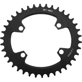 Black Oval Bicycle Chainring 96 BCD Bike Narrow Wide Round Chainring Single Chain Ring for Mountain Bicycle Chain Ring