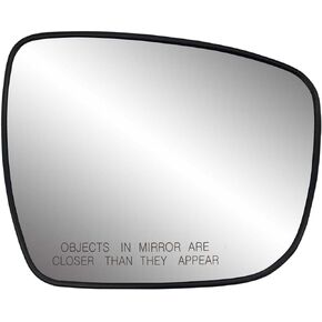 Passenger Side Heated Replacement Glass w/backing plate, Nissan Rogue Sport Models only, 5 5/8" x 6 7/8" x 7 11/16"