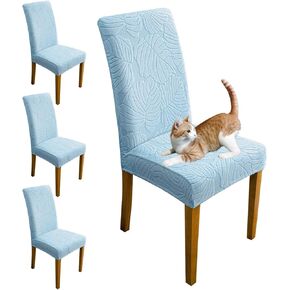 Chair Covers for Dining Room Chair Covers Set of 2 Stretch Spandex Kitchen Chair Protector Slipcover Removable Washable Dining Chair Covers for Home, Party, Ceremony, Banquet (Blue)