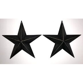 Metal Barn Star | 2 PC Set | 8 inch | Barn Star Decor | Barn Star Ornaments (8 inch Black 2 pc) in Kuwait